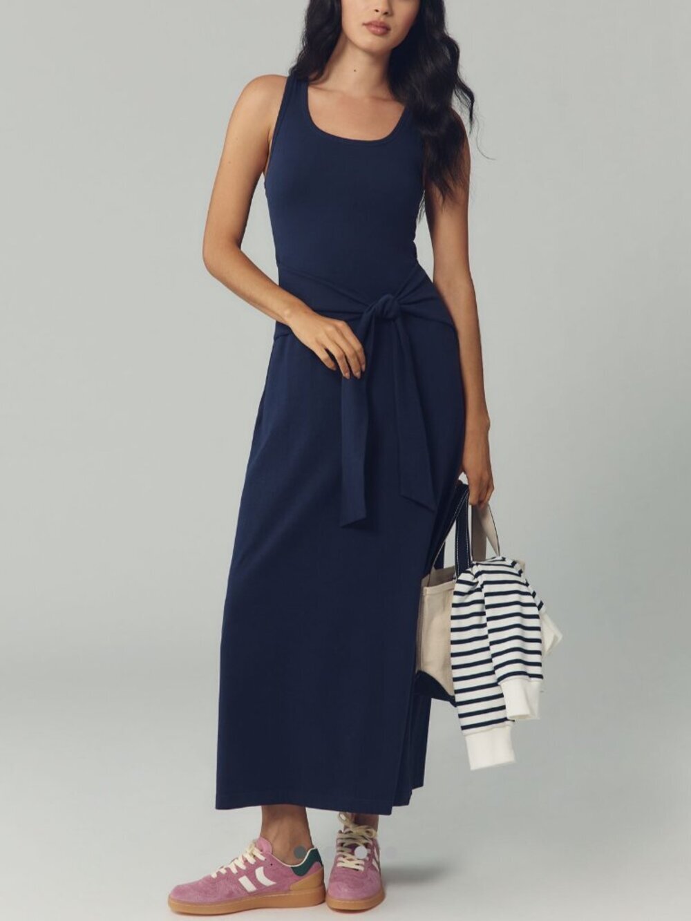 🏷 *NWT* LSPACE x Anthropologie Olive Tie Midi Dress Midnight Blue | Size M 💙